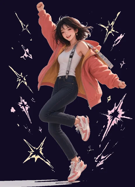 Min-ji practice pose